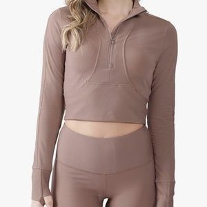 90 Degree By Reflex Half Zip Long Sleeve Fitness Top Sz XL (NWOT)